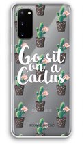 Case Company® - Hoesje geschikt voor Samsung Galaxy S20 hoesje - Cactus quote - Soft Cover Telefoonhoesje - Bescherming aan alle Kanten en Schermrand
