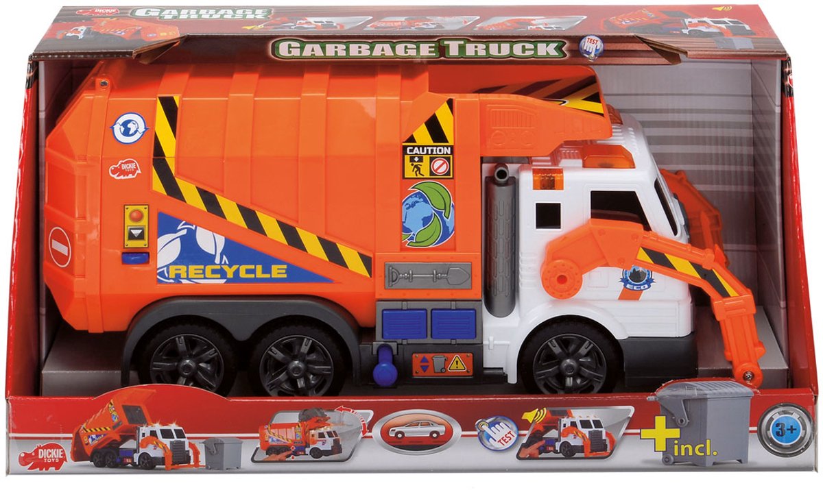 Dickie Toys Vuilniswagen - 46 cm - Geluid & Licht - Speelgoedvoertuig — afbeelding 7
