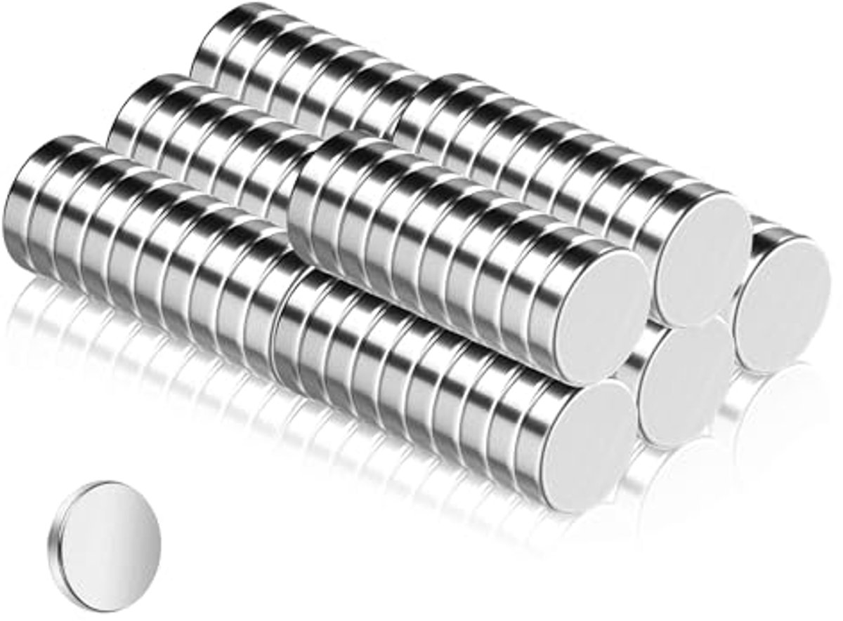 Sterke Neodymium Magneten - 80 Stuks - 12x2mm - Perfect voor Witborden, Koelkasten en DIY Projecten