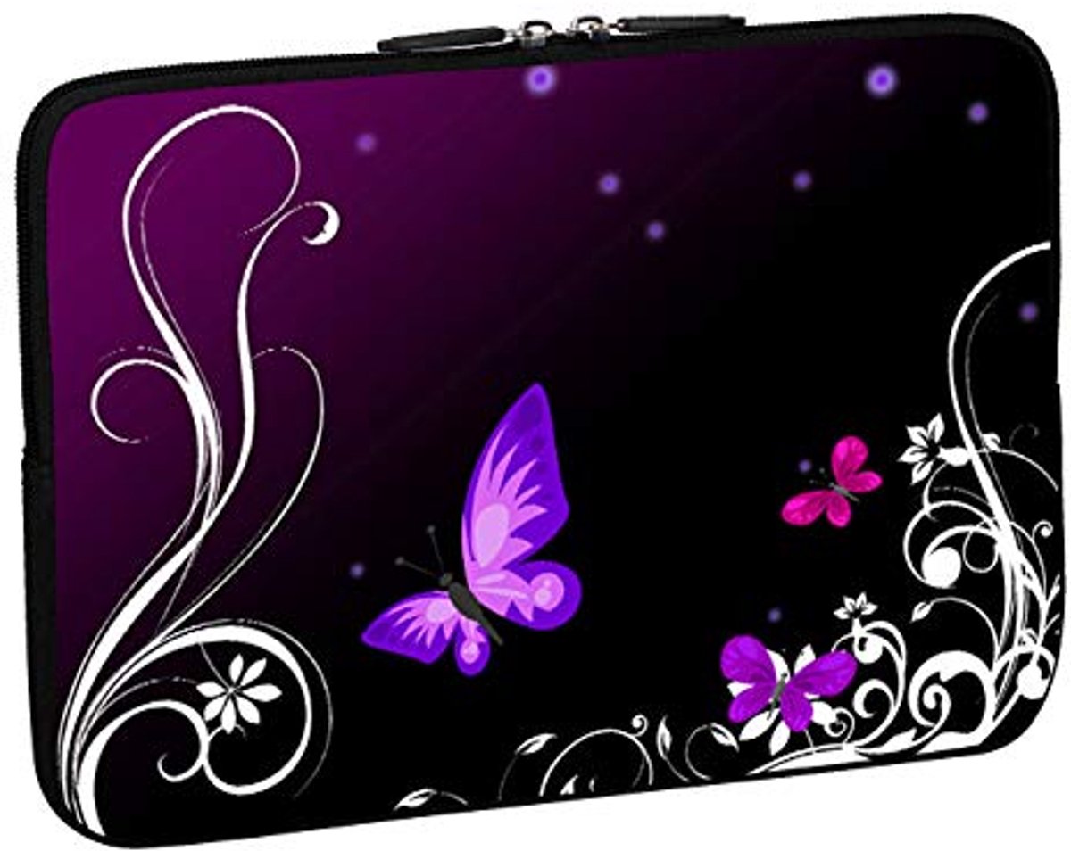 Beschermhoes voor Notebook 10,1-17,3 inch - Paarse Vlinder