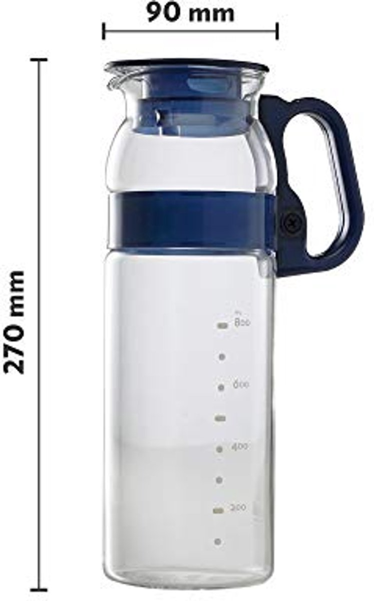 Jachthavenkruik met Kunststof Handvat - 1,3 Liter - Transparant