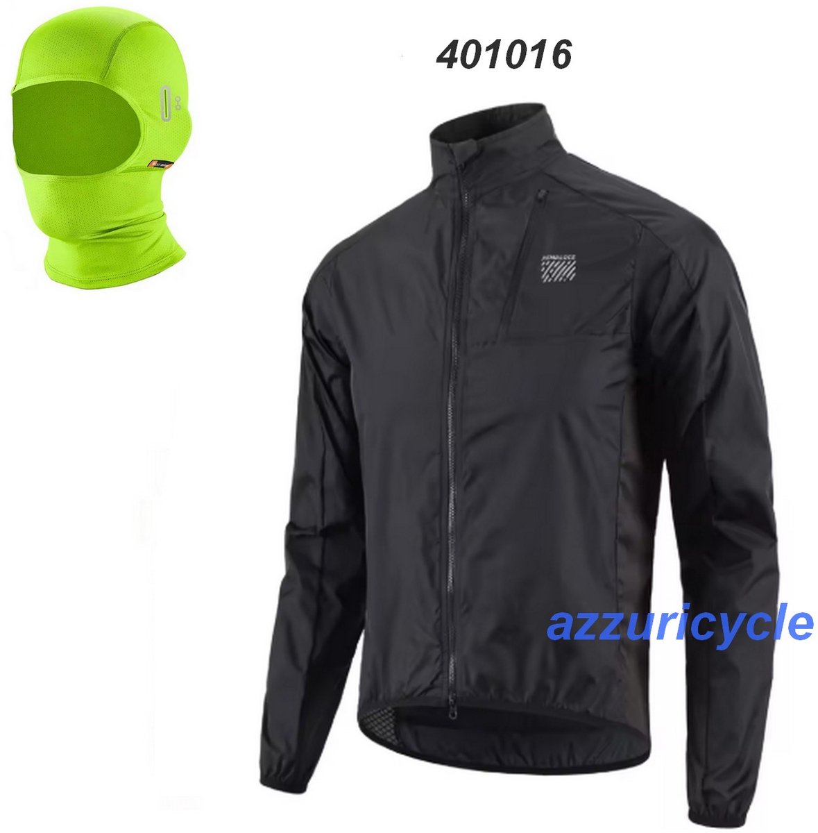 Racefiets regenjack L zwart + gratis wintermuts