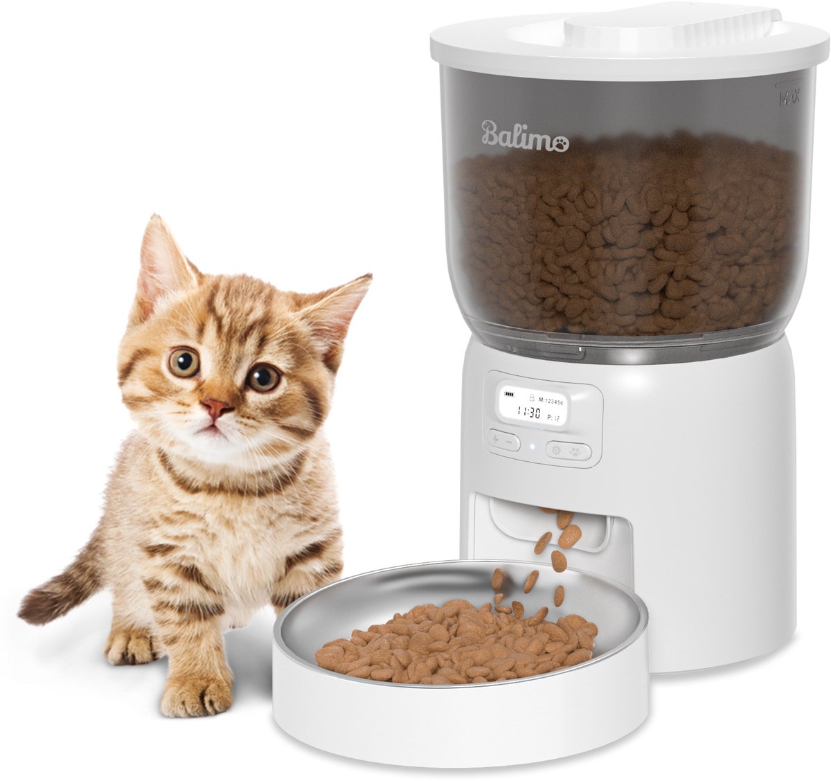 Balimo Automatische voerbak - Voedingsschema - 3L - Met LCD