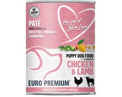Euro-Premium Paté Puppy Hondenvoer Nat Chicken & Lamb - 400 gr