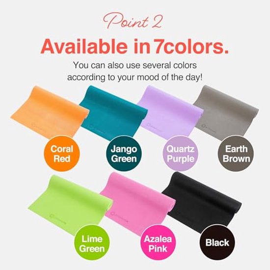 Yoga Mat Vouwen Lime Groene Kleur Fitness Pilates - 68 Inch L×24 Inch W×1/4 Inch Dik van BalanceFrom — afbeelding 5