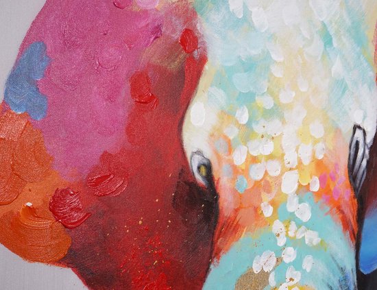 Olieverf schilderij colorful Elephant