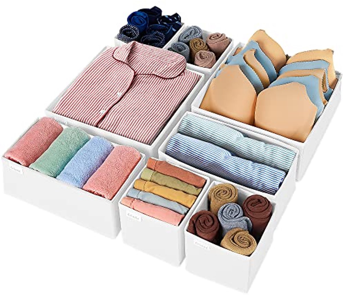 Lade Organizer 8 Pack - Opvouwbare Kastorganisatoren voor Kleding en Accessoires
