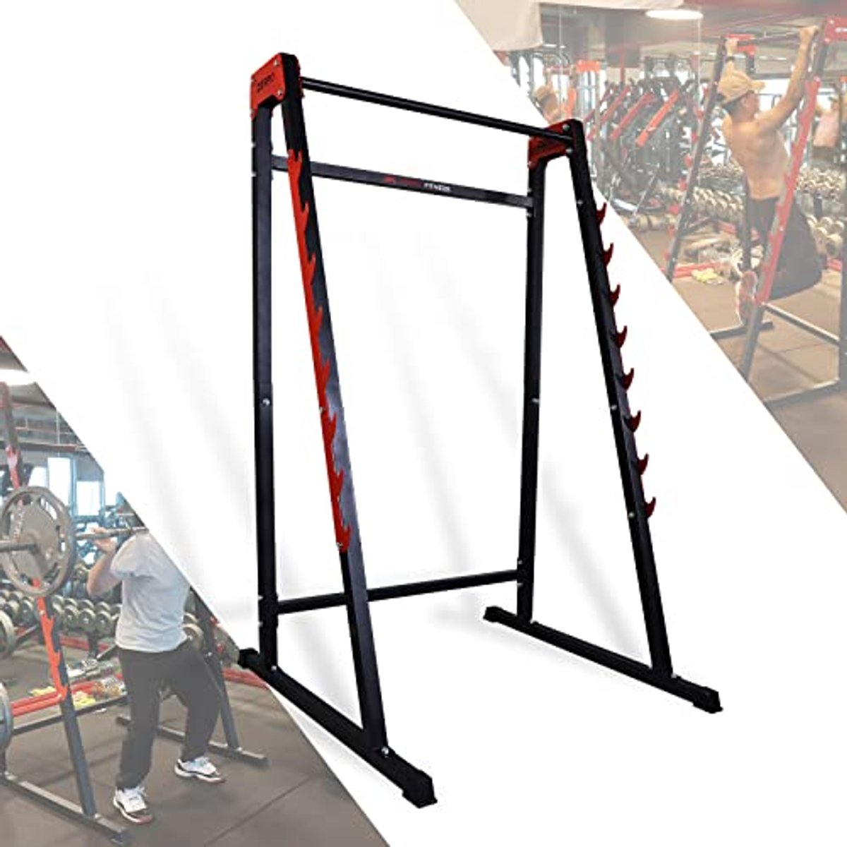 Multifunctionele Squat Rack met 8-traps Haaklijst en tot 160 kg Draagvermogen