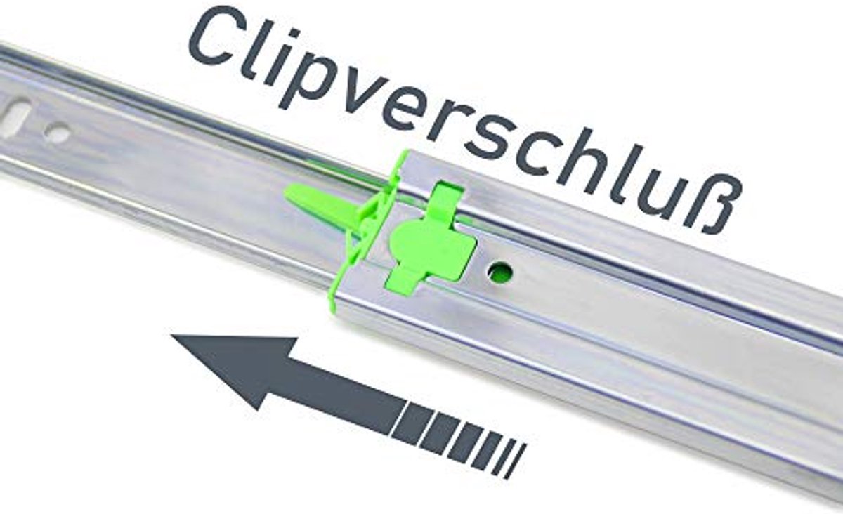 Uitschuifbare Ladegeleiders met Softclose en Kogelgelagers - 700 mm