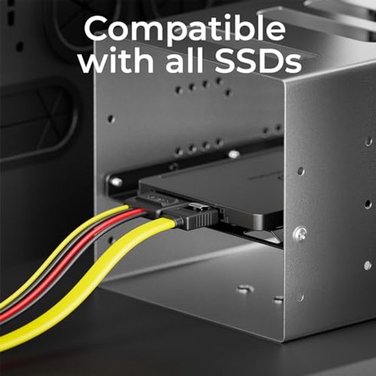 DeleyCON Montageframe 2.5 Inch Naar 3.5 Inch – Plaats Tot 2 SSD’s Of HDD’s In Je Pc