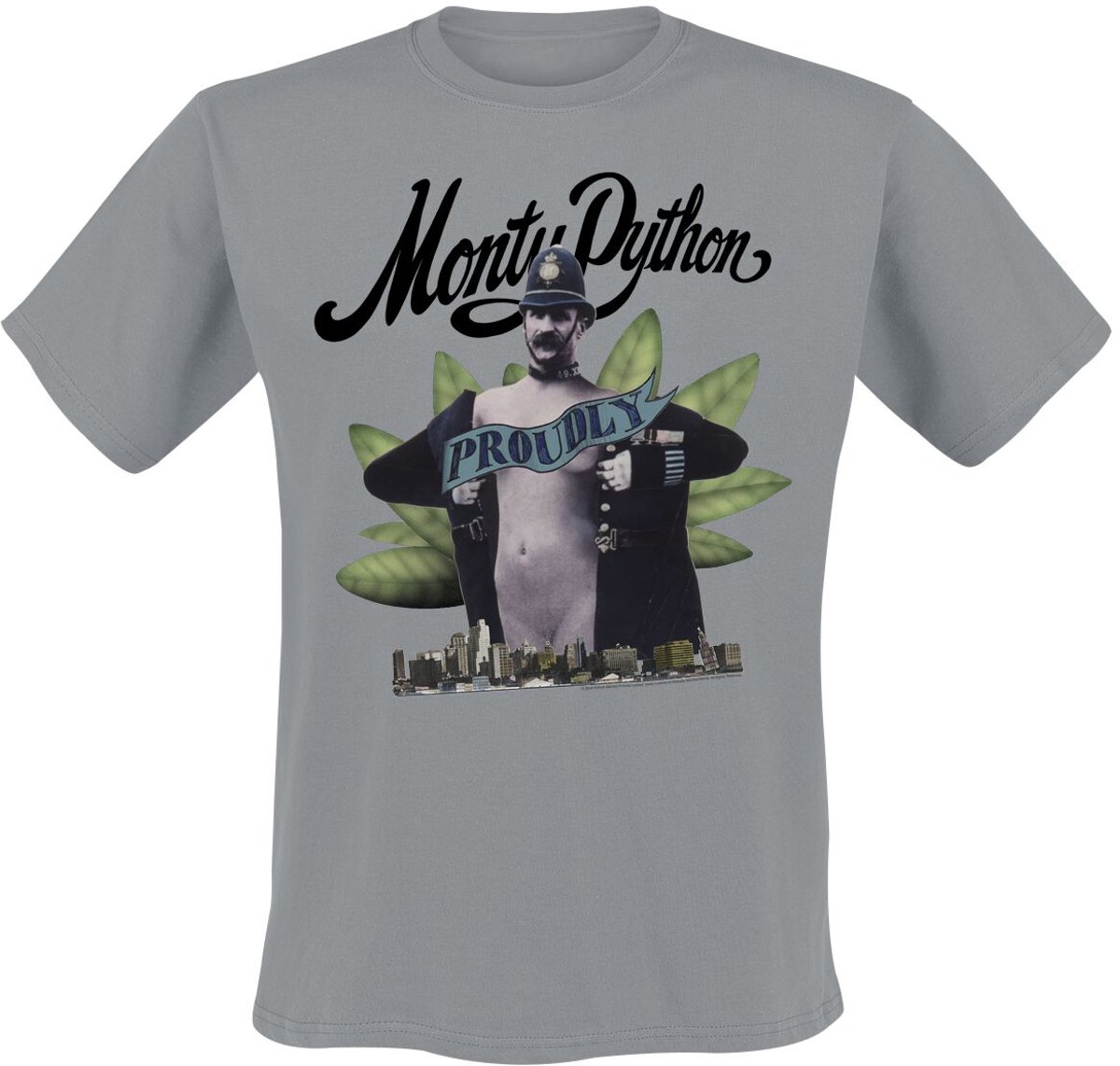 Monty Python Proudly Collage Heren T-shirt - grijs - M