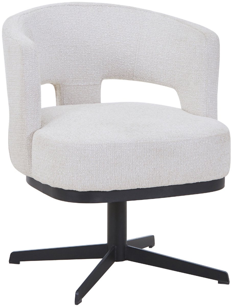 DÉJA Living Eetkamerstoel Léo - Beige - Draaibaar - Set van 2