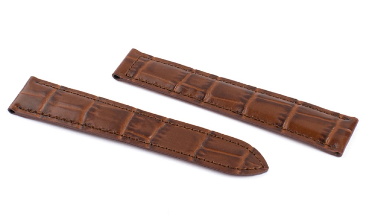 Horlogeband Marseille Mahagoni - Leer - 18-16mm