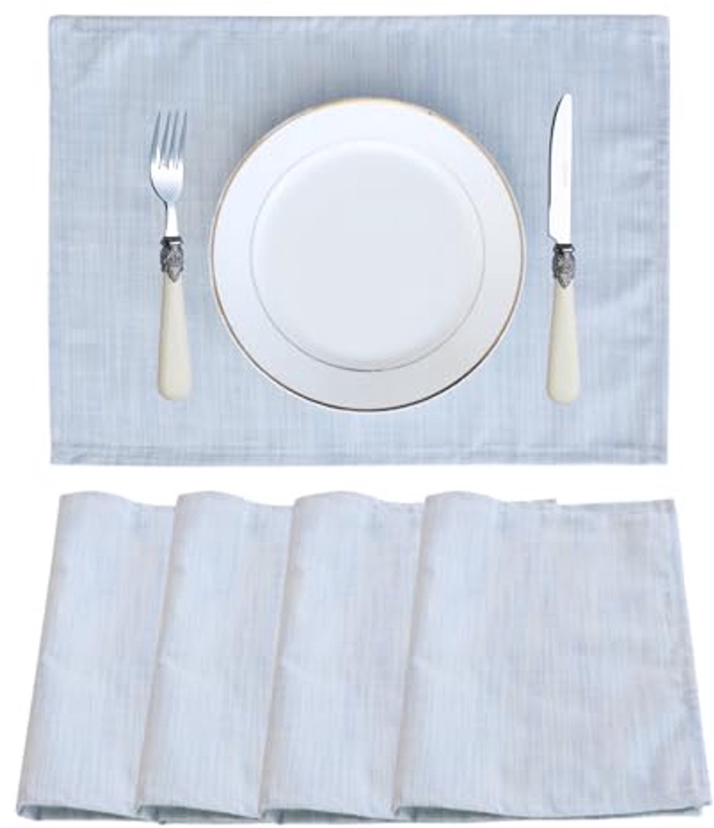 Set van 4 Natuurlijke Linnen Placemat voor Eetkamer - Duurzaam en Stijlvol