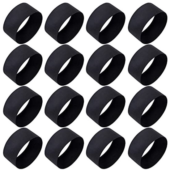 Lot de 16 bracelets commémoratifs noirs - Bracelet élastique de respect pour le Sport et le souvenir
