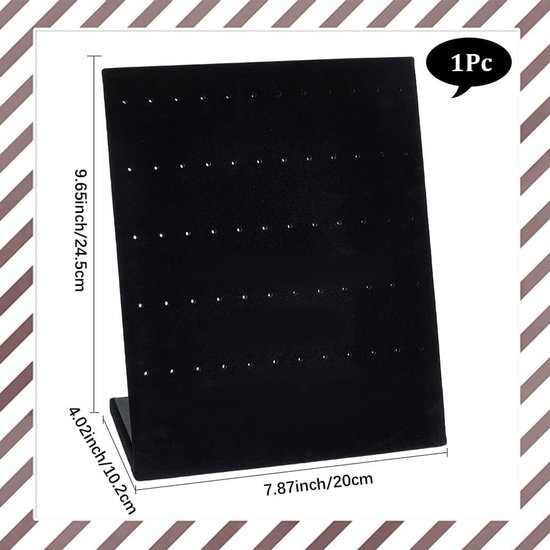 Premium Oorbellen Display Zwart Fluwelen Oor Stud Organizer 30 Paar Premium Oorbellen Display Zwart Fluwelen Oor Stud Organizer 30 Paar