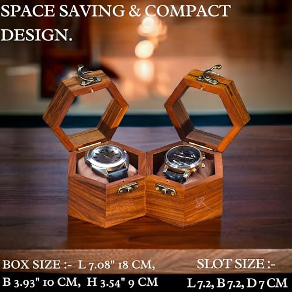 Premium Houten Horloge Koffer voor 16 Horloges - Vintage Sluiting en Ruime Toegang