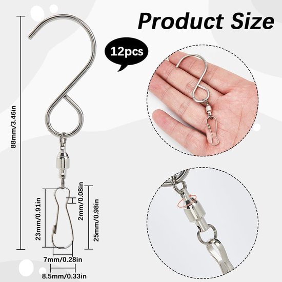 360° Drehbarer Doppelkarabiner – S-förmiger Kettenhaken Aus POM, Rostbeständig, Tragbar – Für Rucksäcke, Schlüssel, Hundeleinen & Outdoor 360° Drehbarer Doppelkarabiner – S-förmiger Kettenhaken Aus POM, Rostbeständig, Tragbar – Für Rucksäcke, Schlüssel, Hundeleinen & Outdoor
