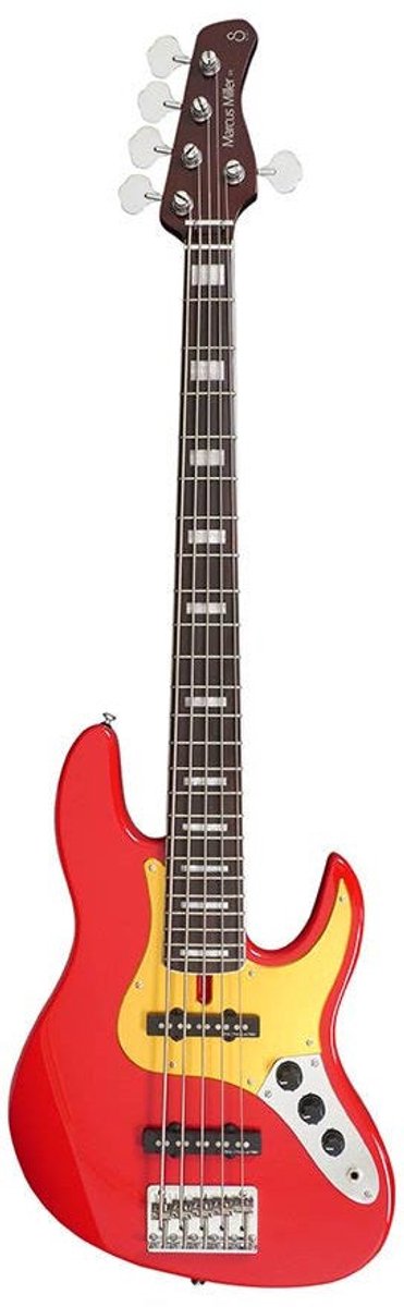 Sire V5.24 A5/DRD Marcus Miller 24-fret Passieve 5-snarige Basgitaar Dakota Red