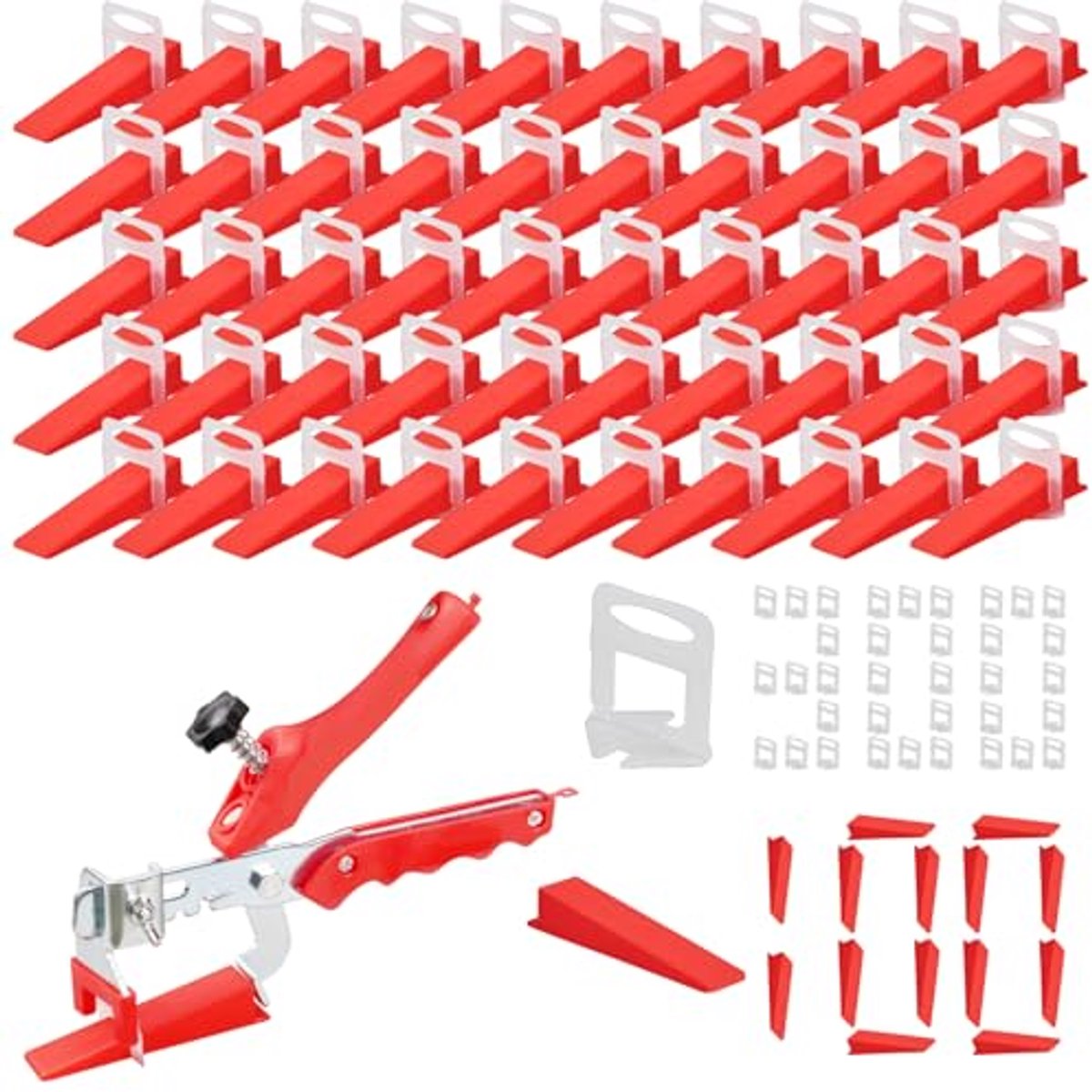 401-delige Tegel Nivelering System met 300 Clips en 100 Herbruikbare Wedges
