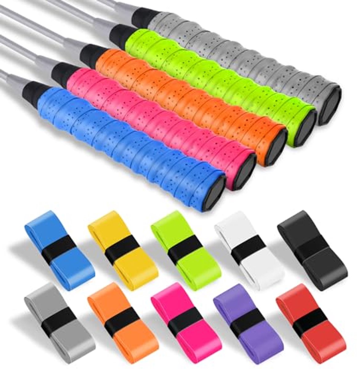 Racket Grip Tape - 15 Stuks Anti Slip & Sneldrogend voor Tennis en Badminton