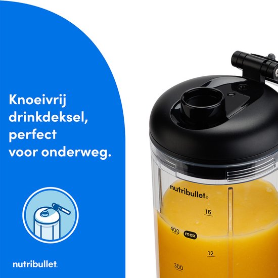 Nutribullet FLEX - Portable Blender - Blender To Go - Draagbare Blender - Zwart van Nutribullet — afbeelding 4