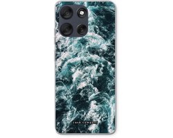 Case Company® - Hoesje geschikt voor Motorola Moto G56 hoesje - Zee golf - Soft Cover Telefoonhoesje - Bescherming aan alle Kanten en Schermrand