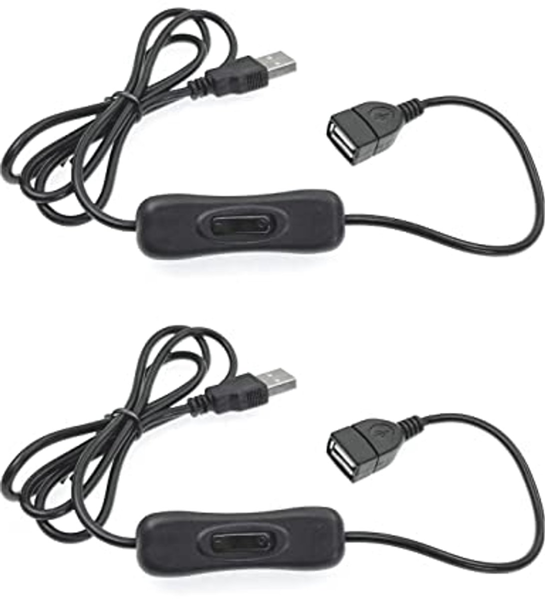 USB Schakel Kabel 1m met Aan/Uit Schakelaar - Ideaal voor LED Lampen, Ventilators en Meer