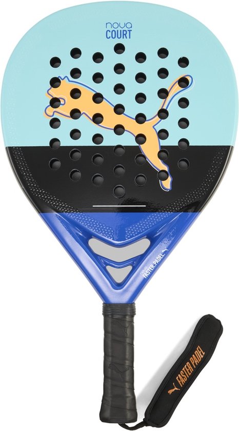 Puma Padelschläger Nova Padel COURT 049050 Safe Lake-Puma Black-Vivid Blue-Heat Fire
