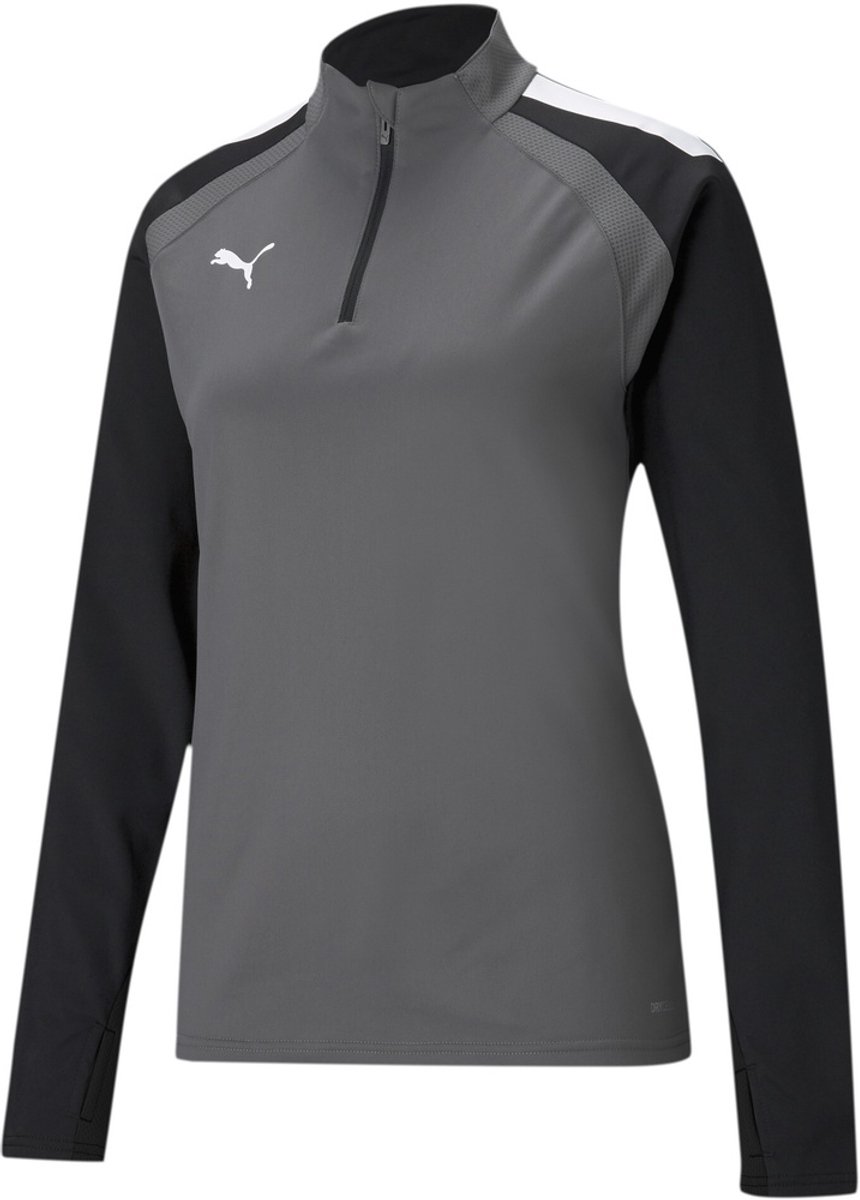 Puma Damen Trainingsjacke TeamLIGA 1/4 Zip Top W 657253 Smoked Pearl-Puma Wit