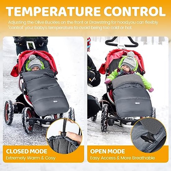 Universele Voetenzak voor Kinderwagen - Waterdicht, Warm en Duurzaam, Ideaal voor Winter van Universele — afbeelding 2