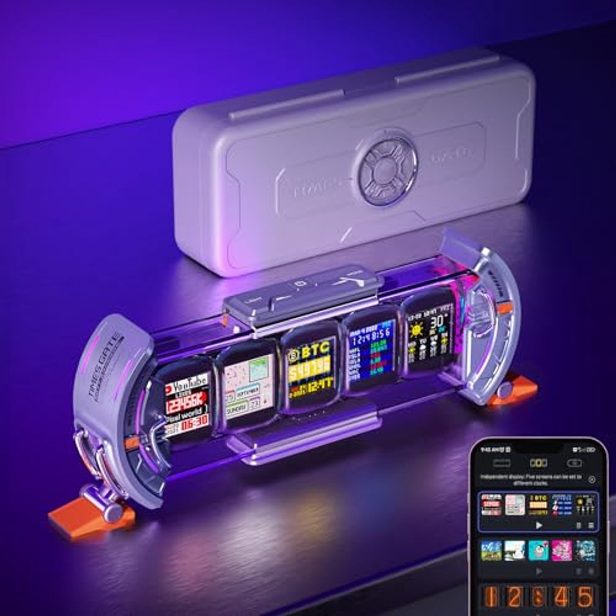 Digitale Pixel Art Klok met App Bediening - Decoratieve WIFI Schermen voor Gaming Ruimtes