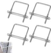 Clips De Fixation Universels Pour Barres De Toit - Lot De 4 - Noir - Compatibles Avec De Nombreux Modèles De Voiture - Installation Facile