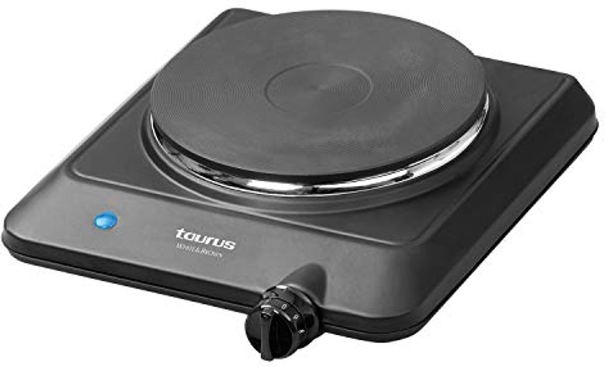 Draagbare Elektrische Kookplaat 1500 W - Instelbare Temperatuur, 9 Niveaus - 18 cm Diameter voor Thuisgebruik