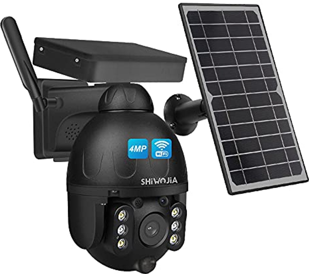 4MP HD Zonne Camera met Bewegingsdetectie en Nachtzicht - Draadloze Outdoor Beveiligingscamera