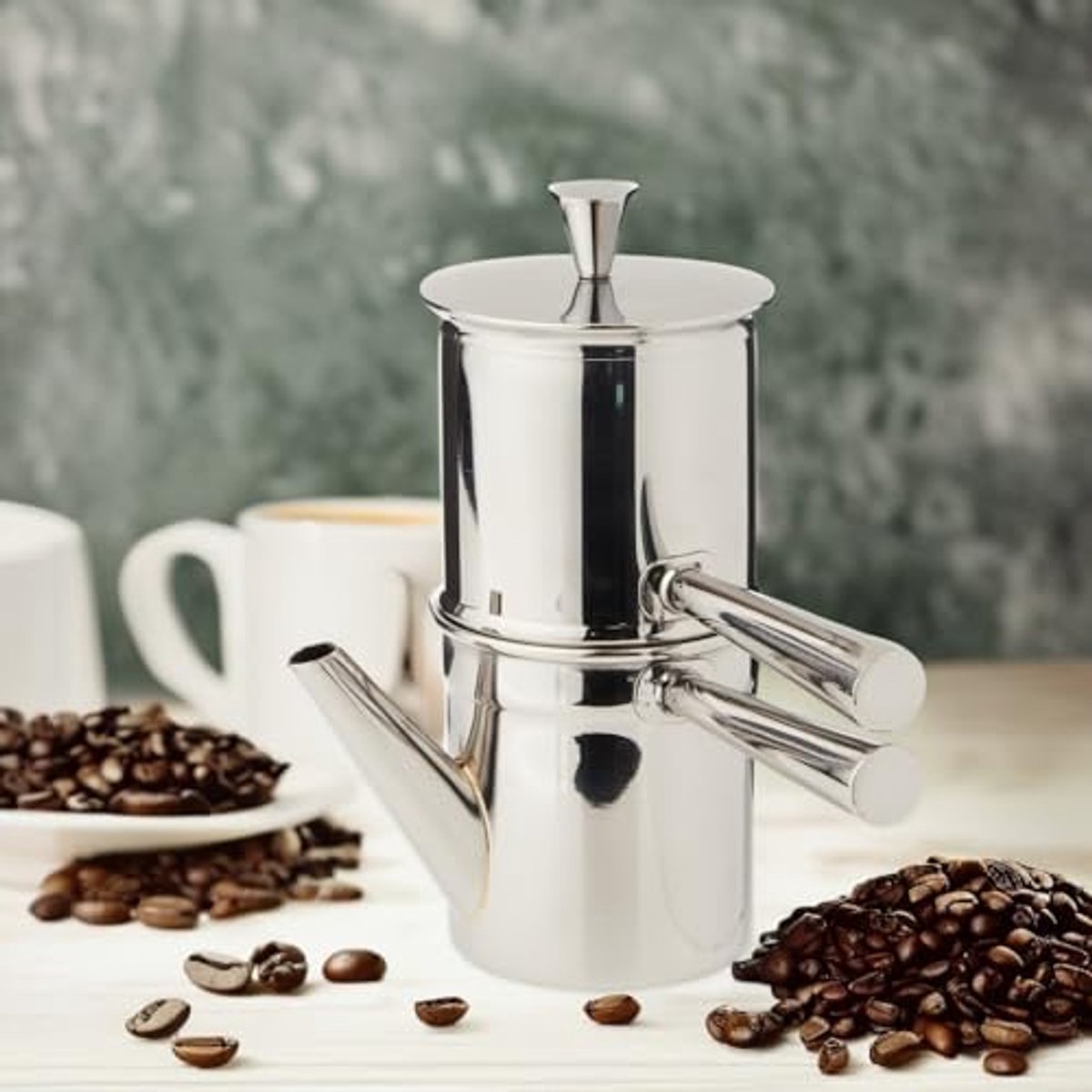 Espressomachine voor 1-2 kopjes van roestvrij staal 18/10