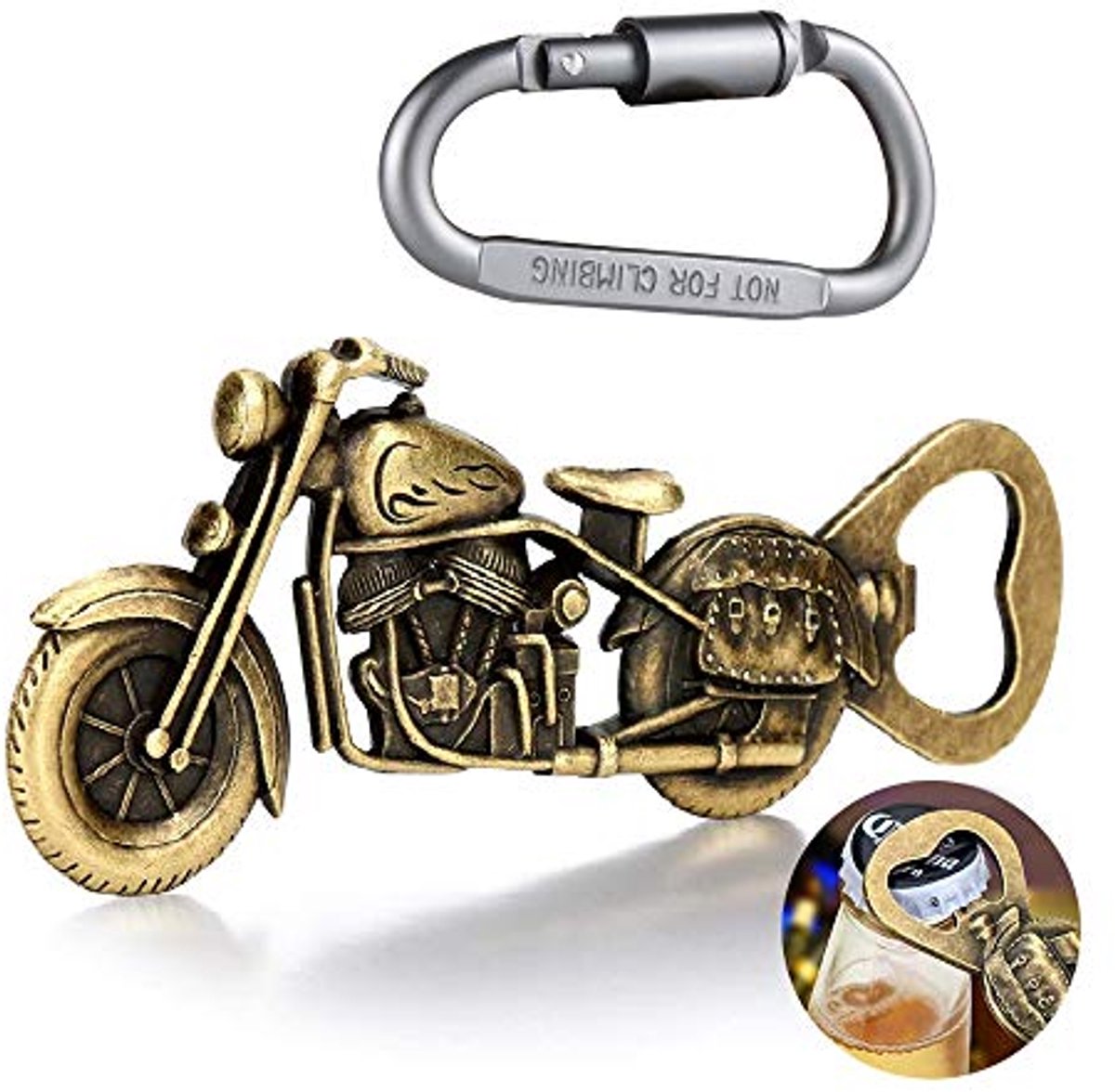 Vintage Motorrijder Bierflesopener | Origineel Cadeau voor Mannen, Vader, Opa - Perfect voor Feestjes