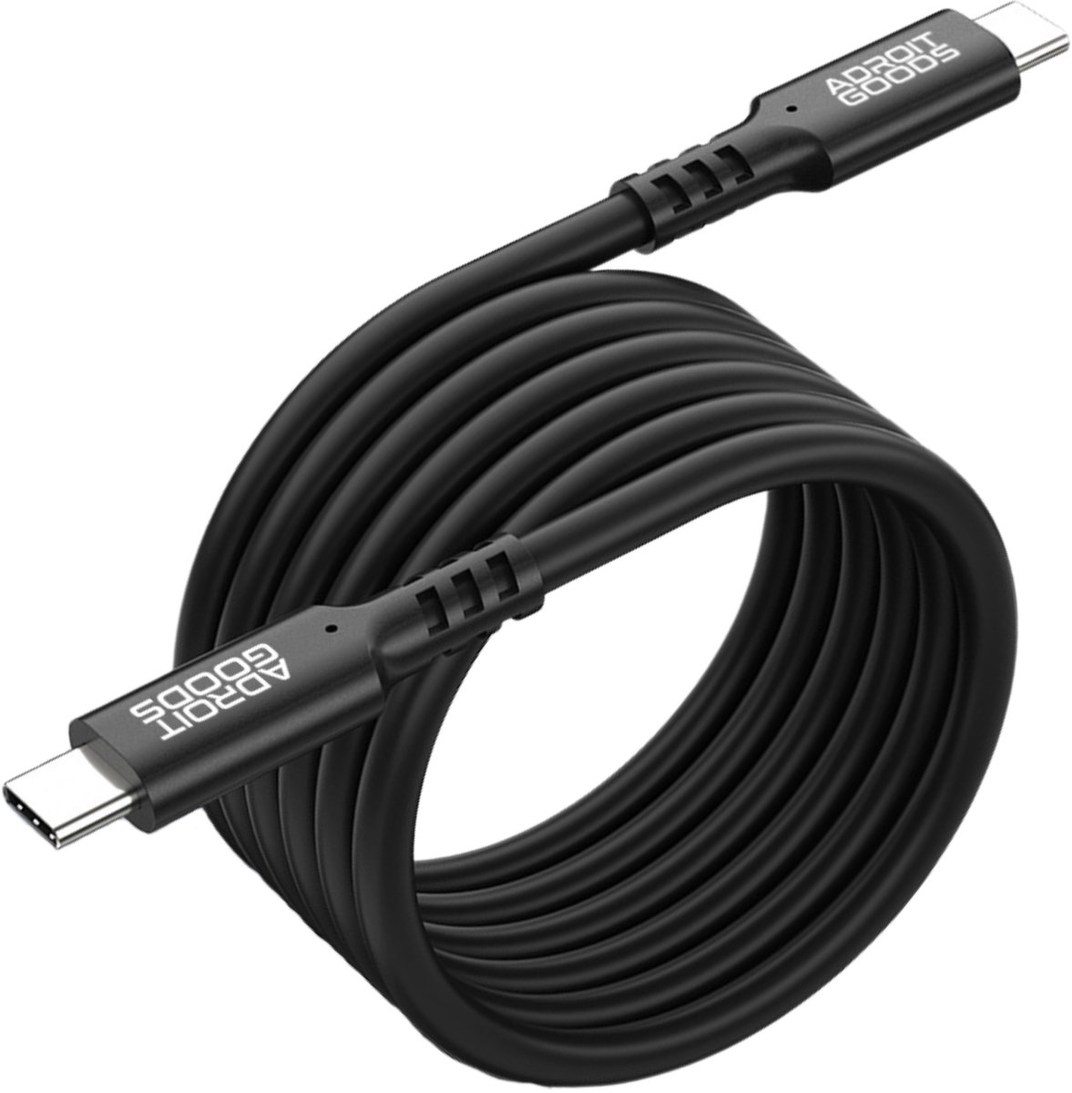 AdroitGoods USB-C naar USB-C kabel – 10Gbps / 60W fast charge – USB-C 3.1 Snellaadkabel - 3m zwart