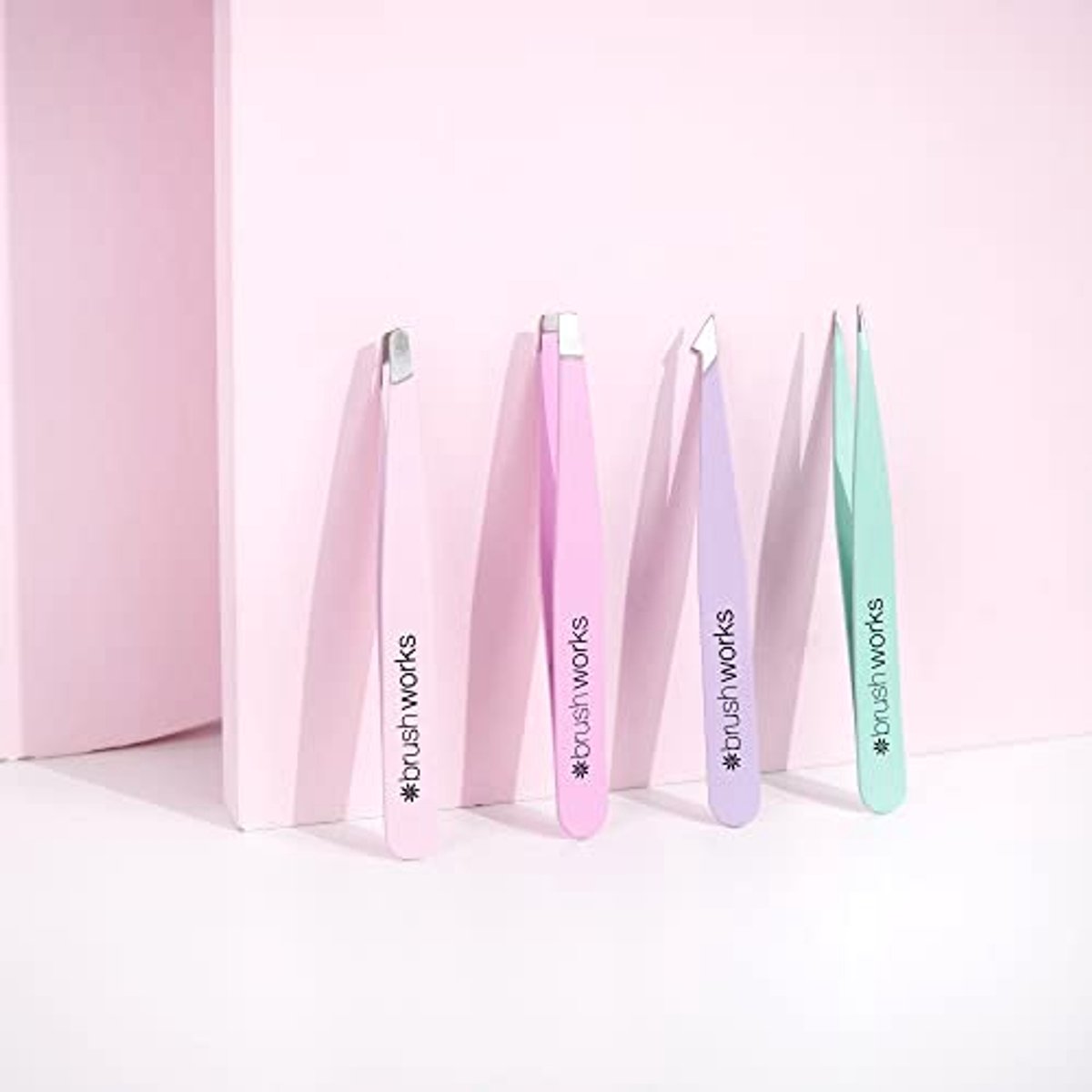 Set van 4 combinatie-tangen in pastelkleuren voor schoonheid en precisie