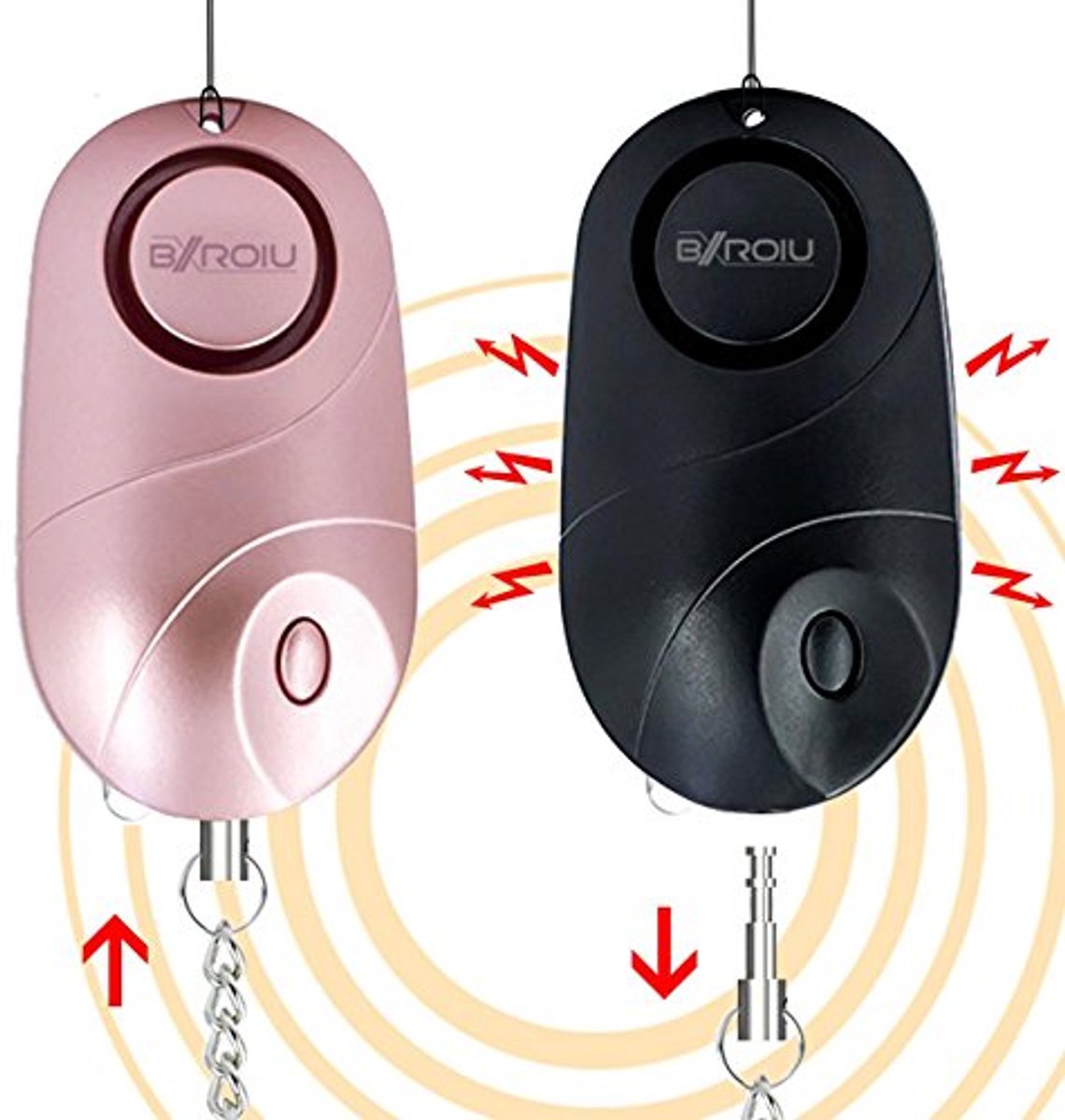 Persoonlijk Alarm Zakalarm met LED Zaklamp - Veiligheid Sleutelhanger voor Zelfverdediging