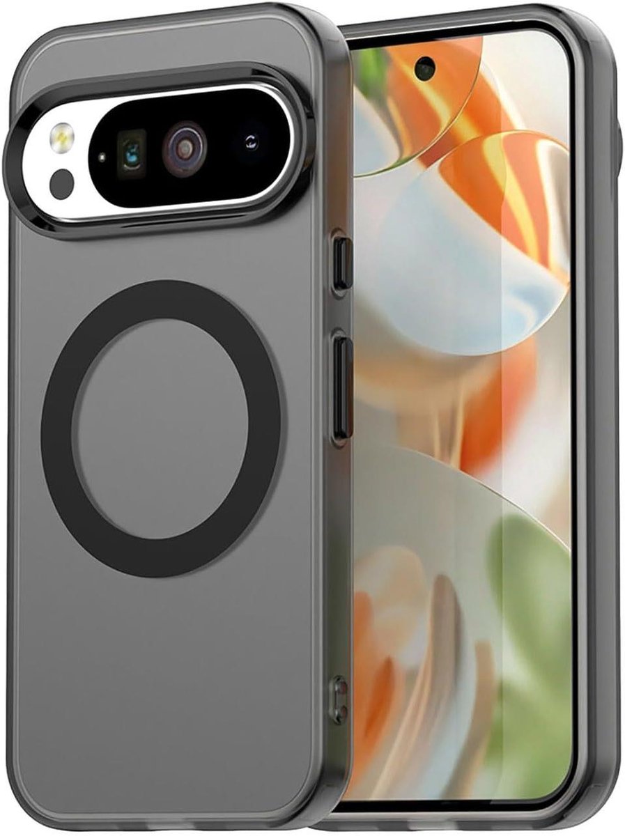 Allecto plus - Ultradunne hoes Google Pixel 10 Pro/Pixel 10 5G - Schokbestendig - Siliconen - Mat - PC TPU-bumper - Kleurrijk - Zwart