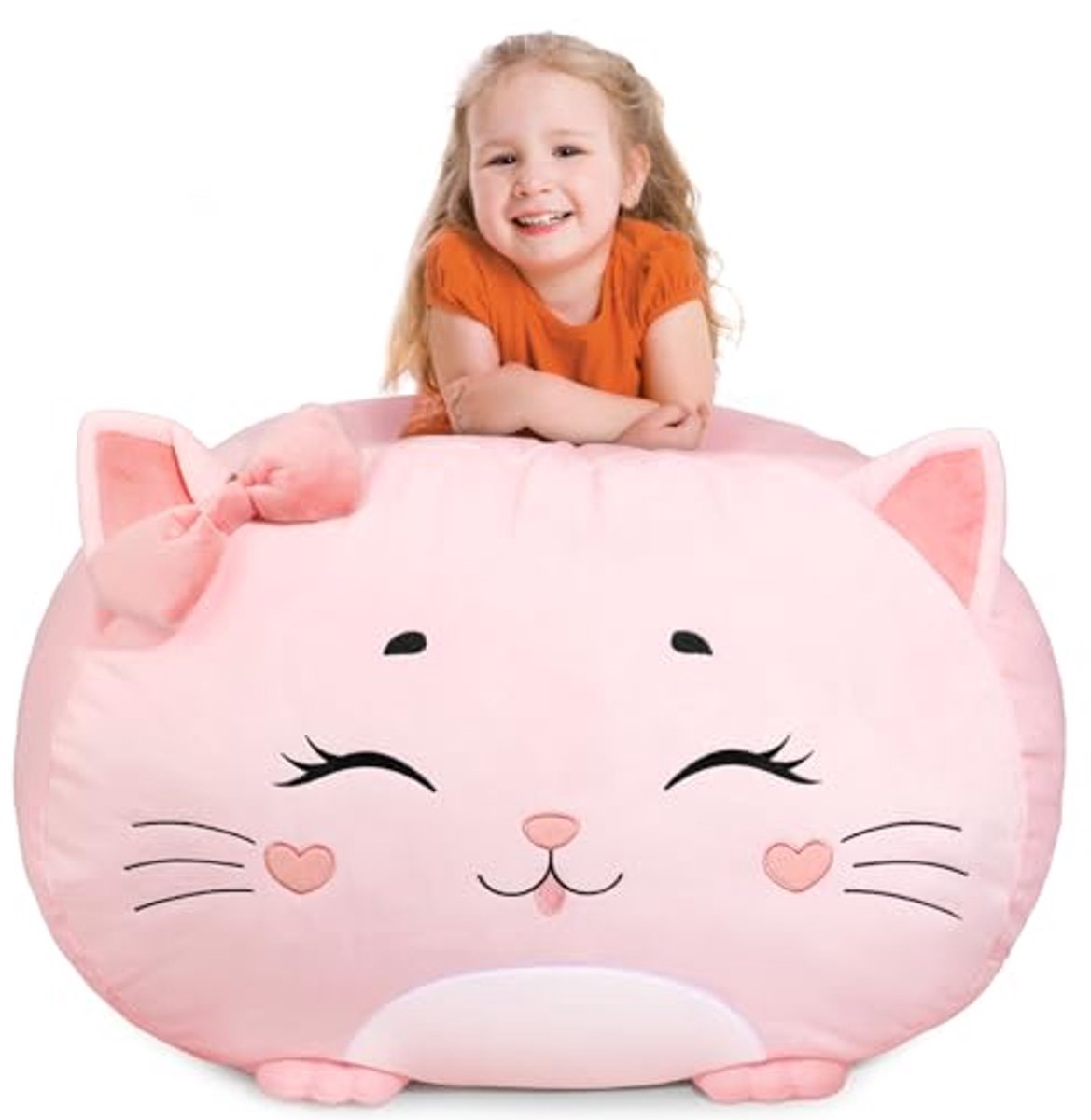 Knuffeldier Zitzak Opberghoes XXL 200 Liter - Organiseer en Vulbaar Speelgoed voor de Kinderen