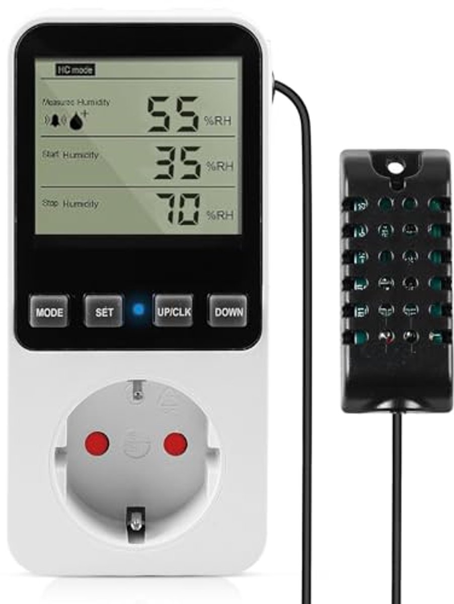 Temperatuur- en vochtigheidsregelaar voor nauwkeurige controle in kassen en aquaria