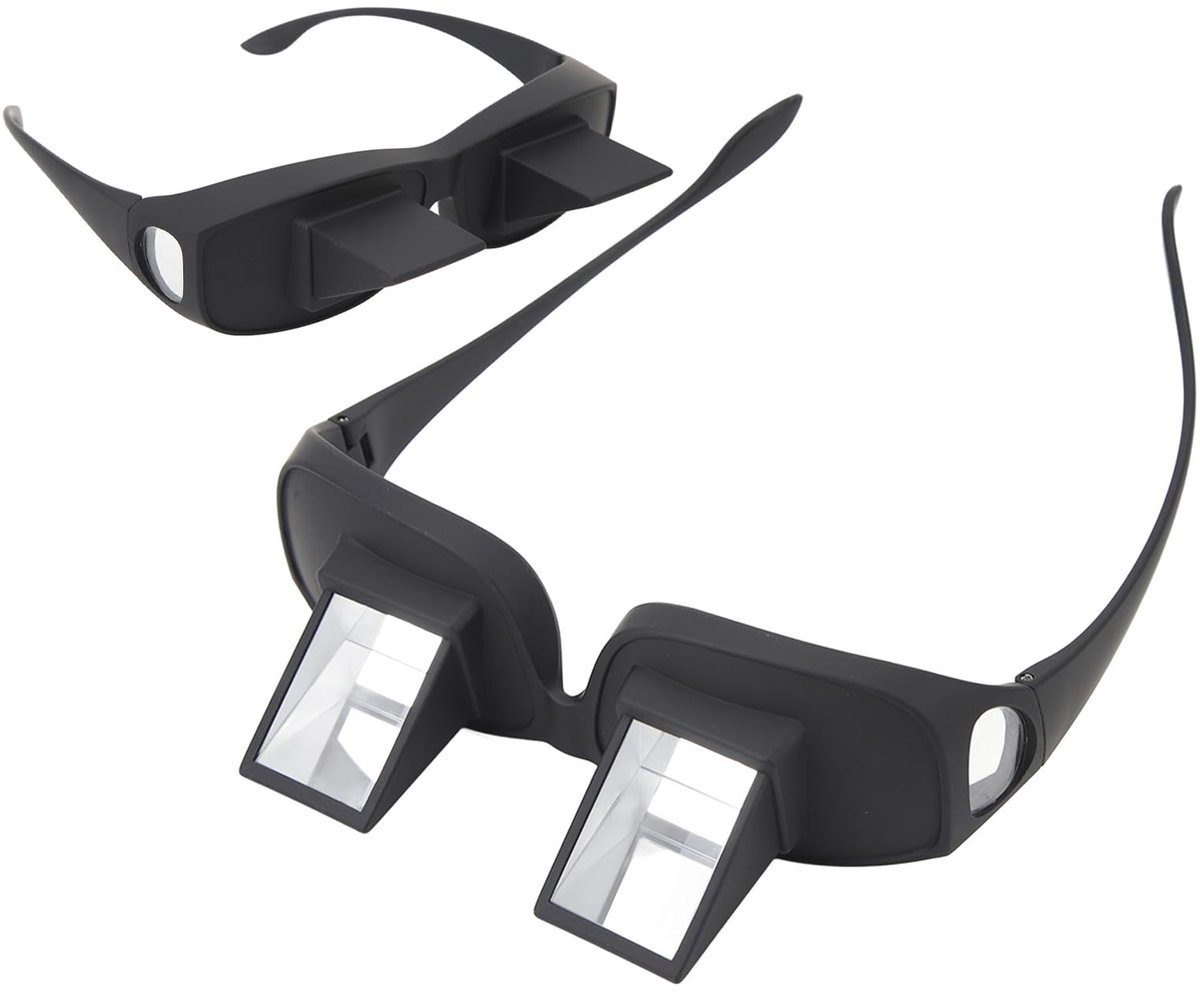 Lazy Glazen spiegelbril, bedprisma-bril, horizontale spiegel, Lazy Readers bril, 90 graden prismabril, om te lezen en televisie te kijken in bed