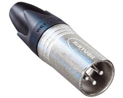 Neutrik NC3MXX XLR 3-pins (m) connector / zwart/grijs