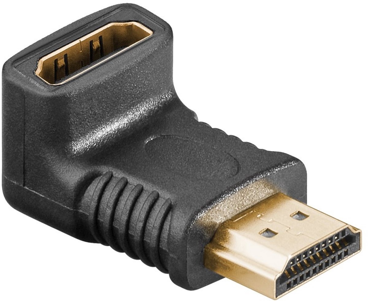 HDMI Adapter - Haaks - Verguld - 270 Graden - Zwart