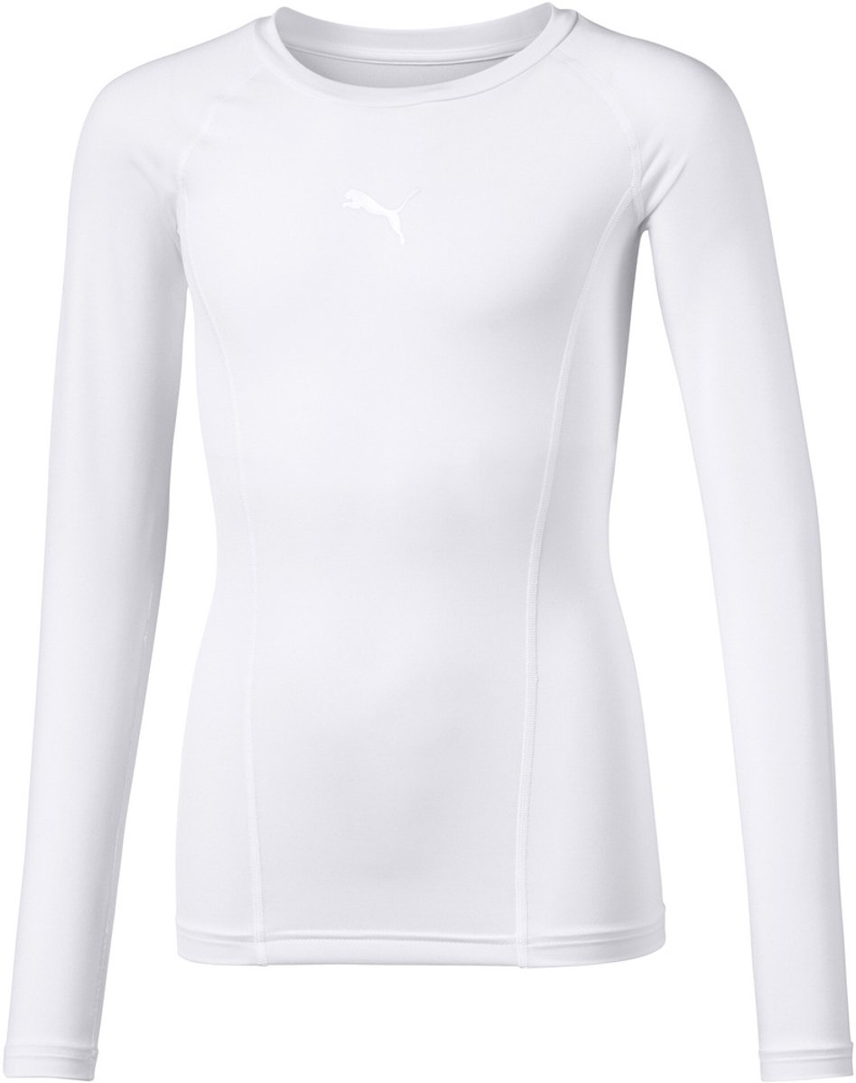 Puma Kinder Shirt LIGA Baselayer Tee Longsleeve Jr 655921 Puma -176 Wit