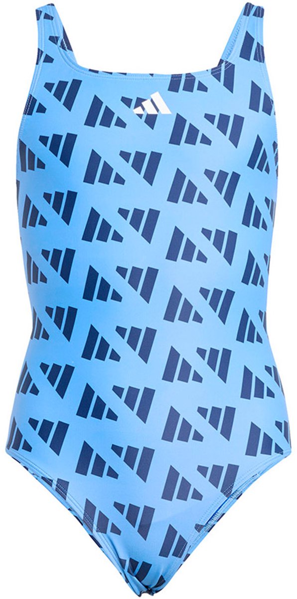 Adidas Logo Graphic V-back Zwemkleding 5-6 Years Meisjes Blauw