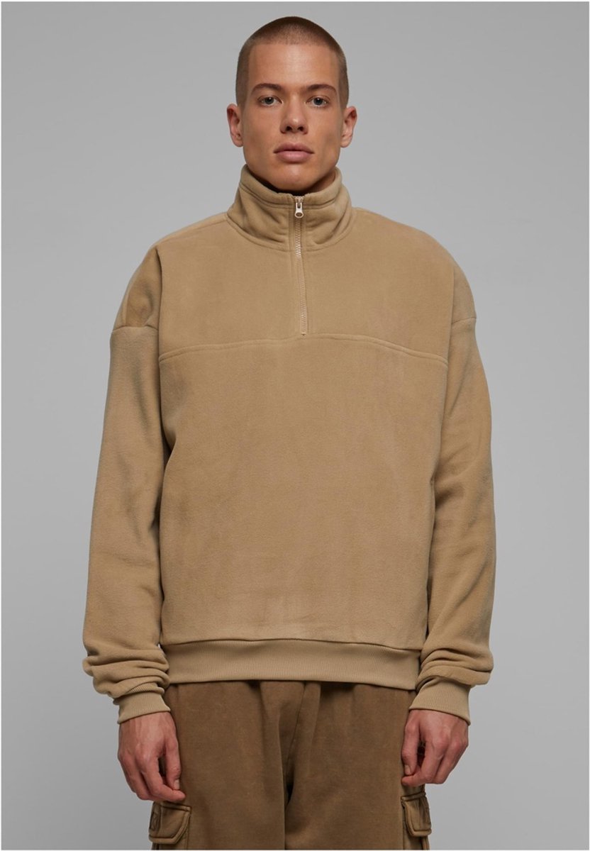 Urban Classics Basic Polar Fleece Troyer Sweater/trui 3XL Beige