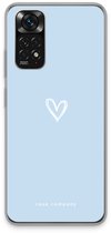 Case Company® - Hoesje geschikt voor Xiaomi Redmi Note 11 hoesje - Klein Hart Blauw - Soft Cover Telefoonhoesje - Bescherming aan alle Kanten en Schermrand